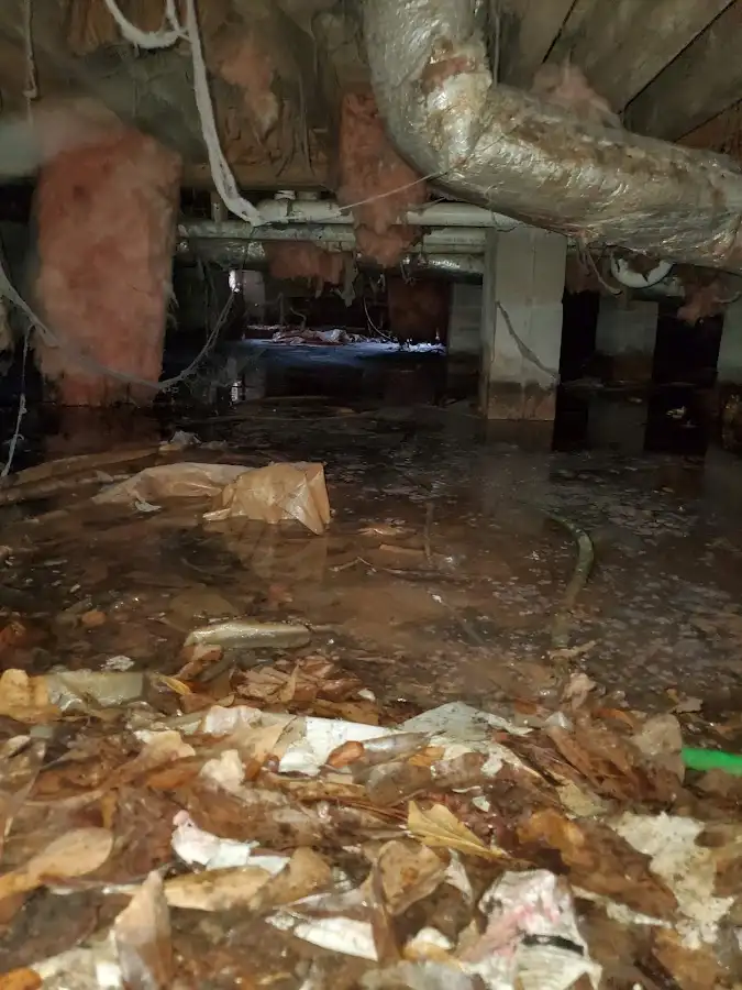 Crawl space flood assessment for Commercial Water Damage Restoration in Long Grove
